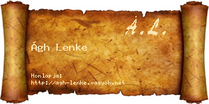 Ágh Lenke névjegykártya